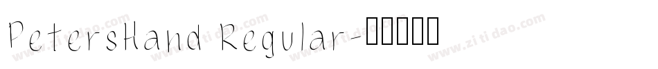 PetersHand Regular字体转换